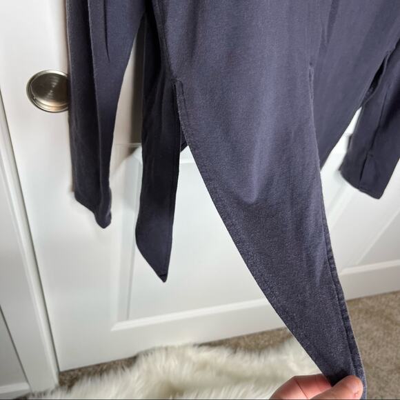 Athleta Nirvana Purple Gray Side Tie Long Sleeve Sweatshirt Pullover Size Medium - Picture 4 of 7